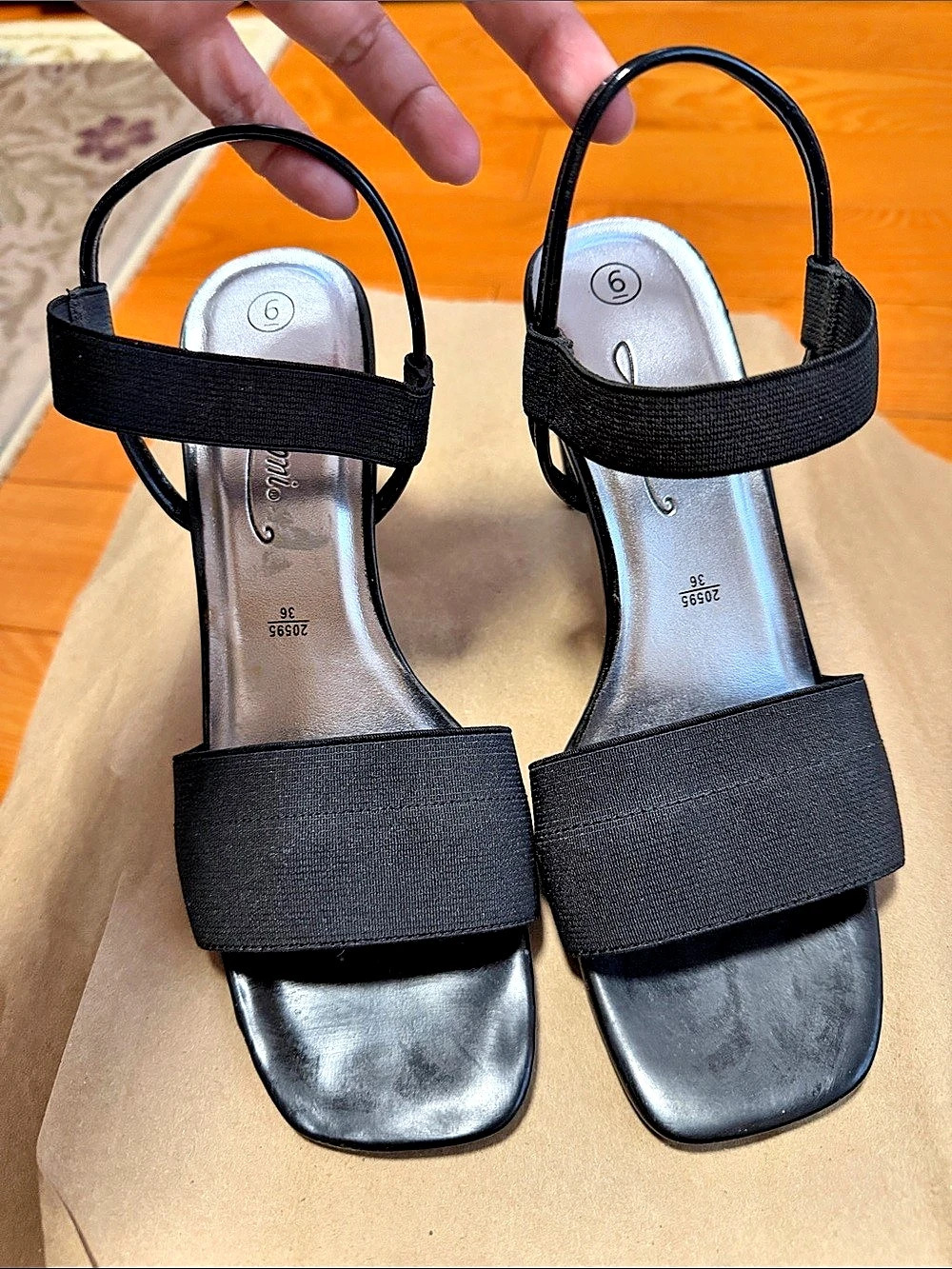 Nine West Black Ankle Strap Heels US 6